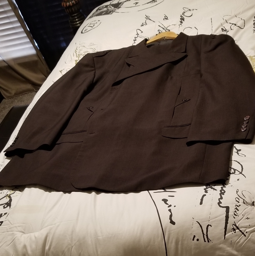 Big and Tall Brown Suit
